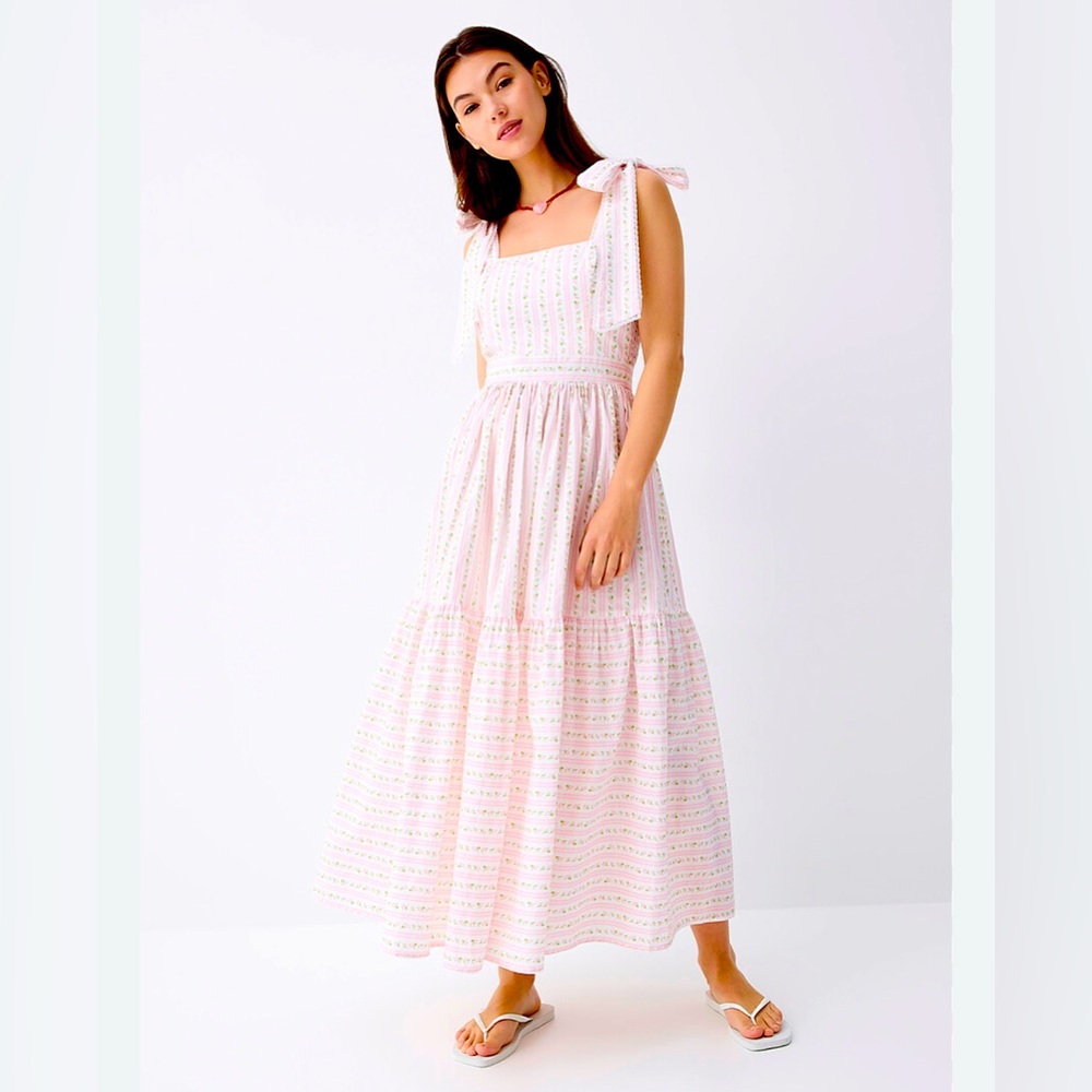 Tie straps cottagecore dress